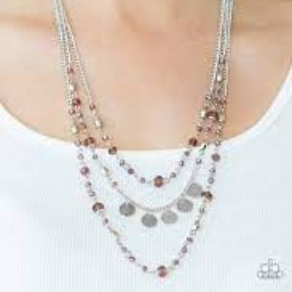 Paparazzi Necklace ~ Step Out of My Aura - Purple
